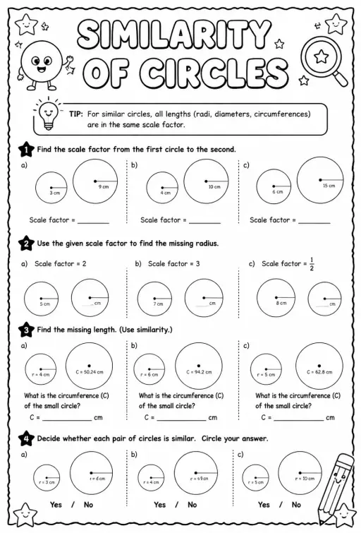 Similarity of circles