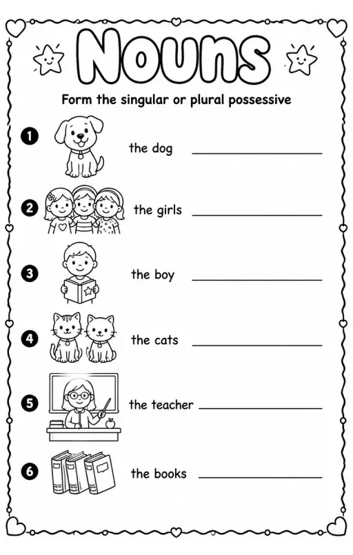 Form the singular or plural possessive