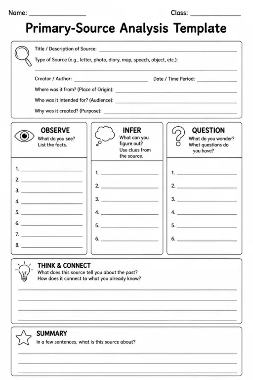Primary-Source Analysis Template