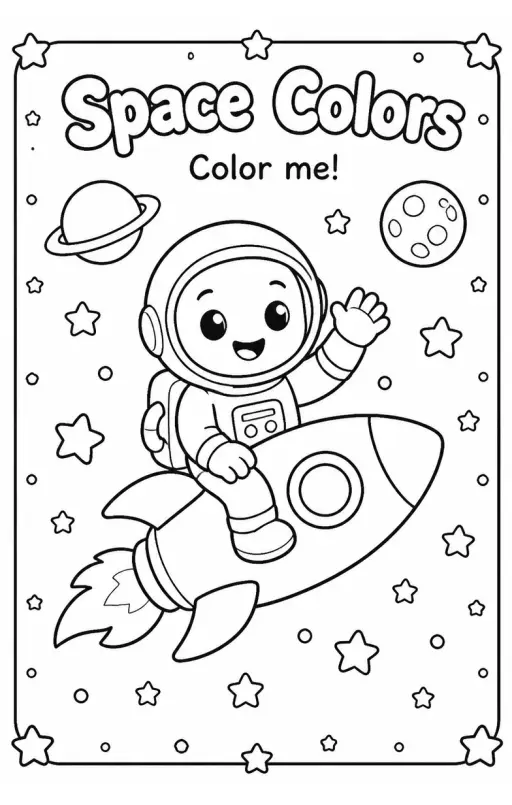 Space Colors Coloring Page