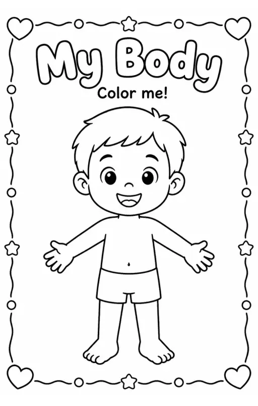 My Body Coloring Pages