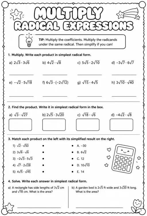 Multiply radical expressions