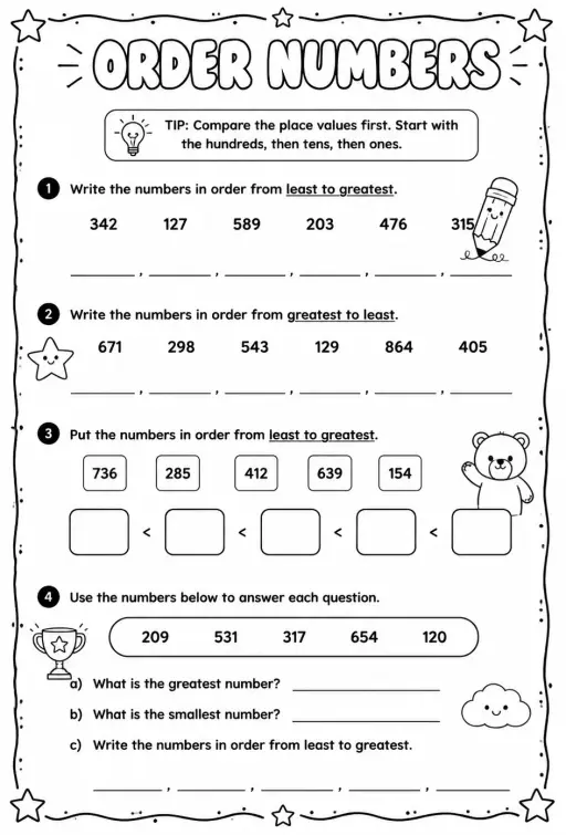 Order numbers