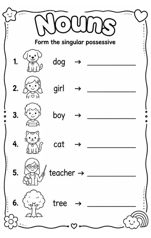 Form the singular possessive