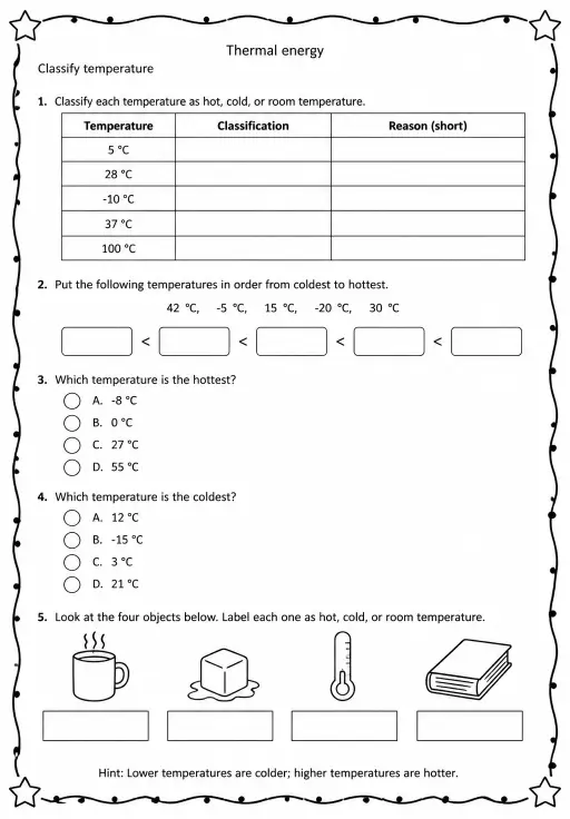 Classify temperature