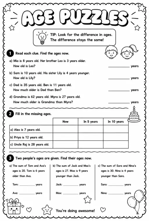 Age puzzles