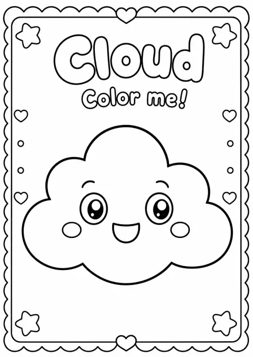 Cloud Coloring Pages