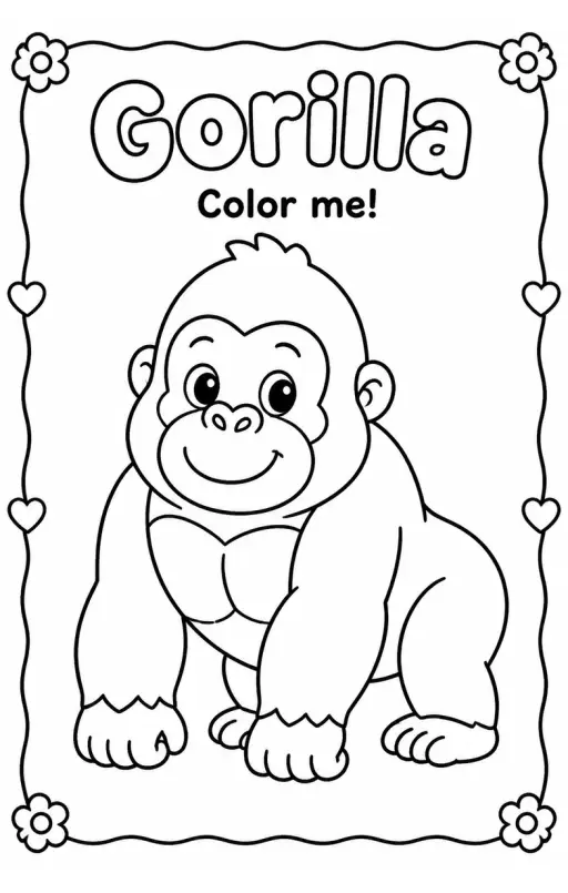 Gorilla Coloring Pages