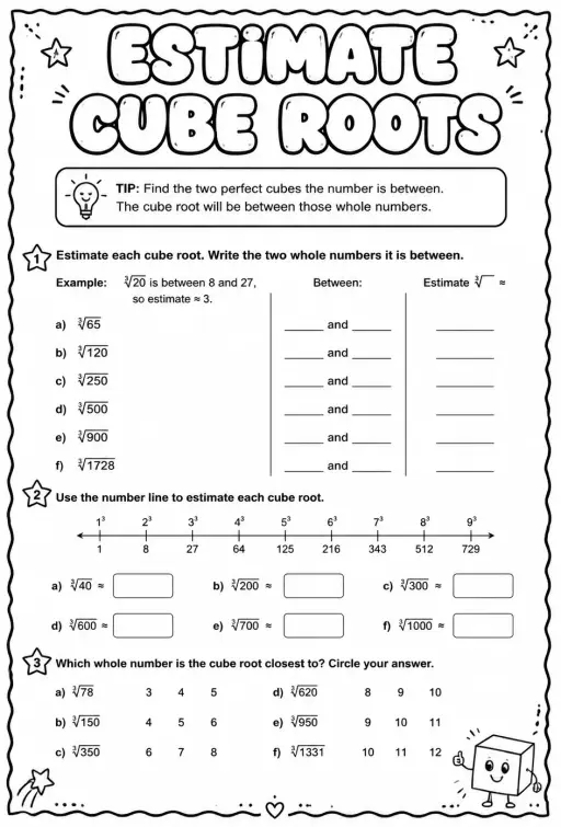 Estimate cube roots