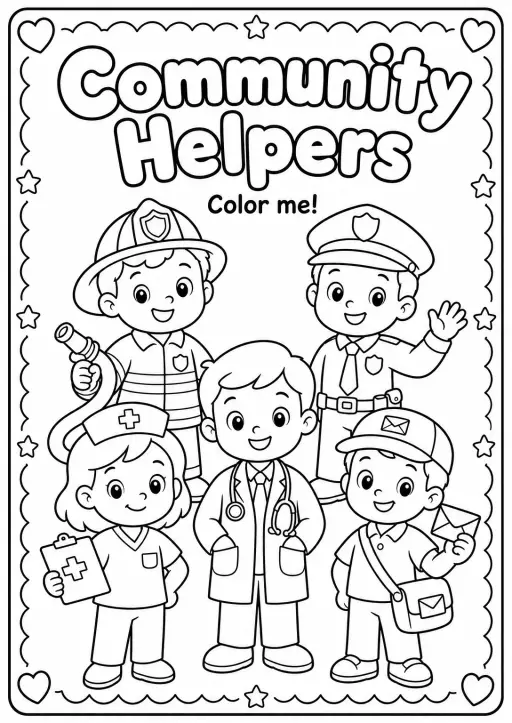 Community Helpers Coloring Pages