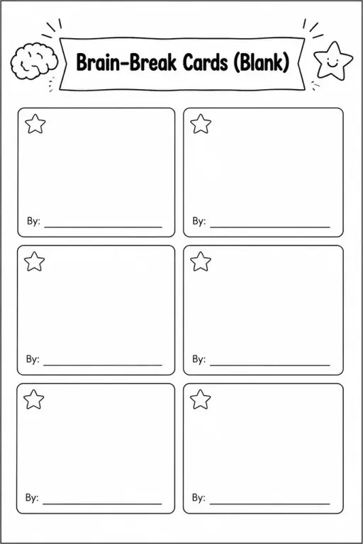 Brain-Break Cards (Blank)