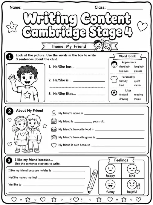 Writing Content Cambridge Stage 4