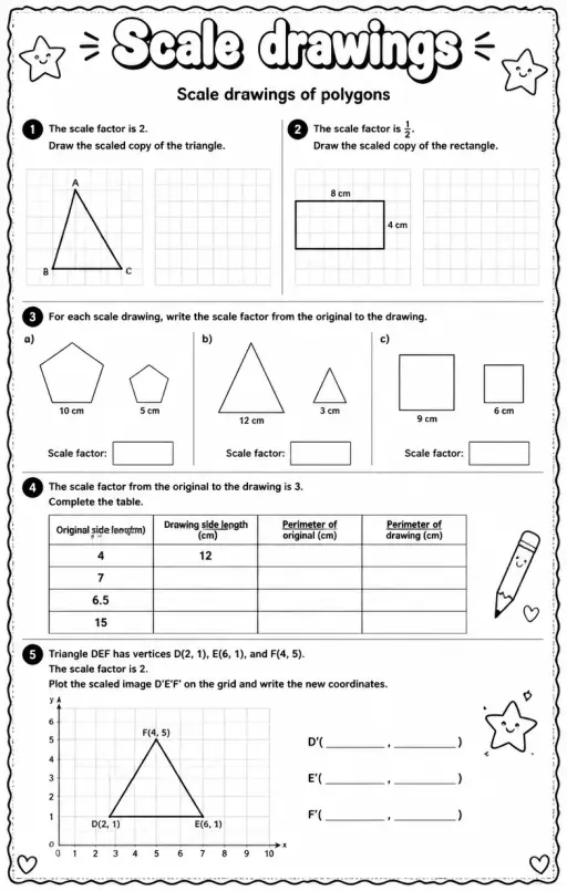 Scale drawings of polygons