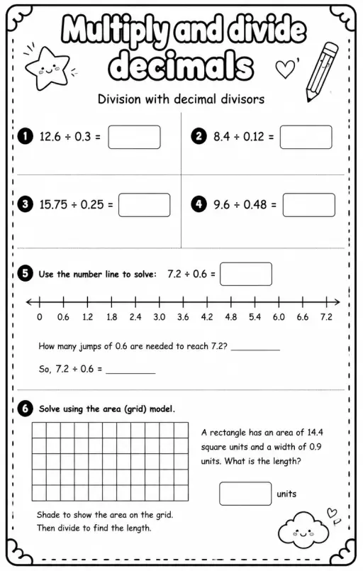 Division with decimal divisors