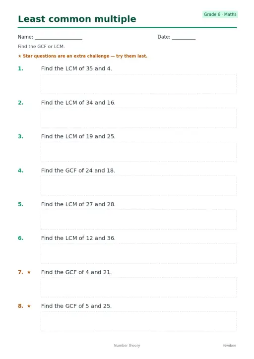 Least common multiple