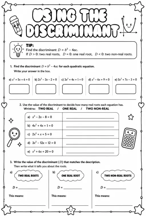 Using the discriminant