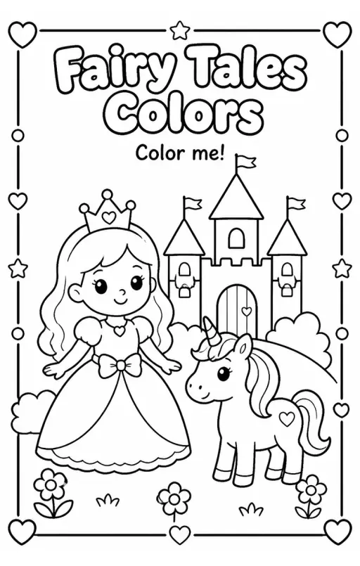 Fairy Tales Colors Coloring Page