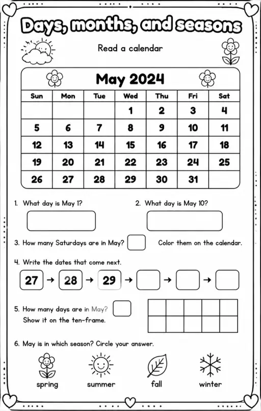 Read a calendar