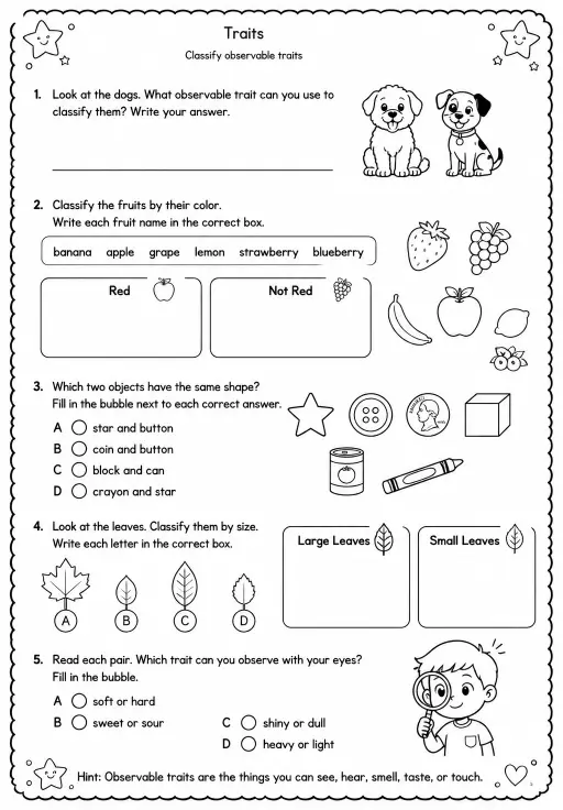 Classify observable traits