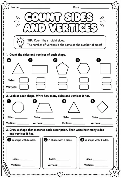 Count sides and vertices