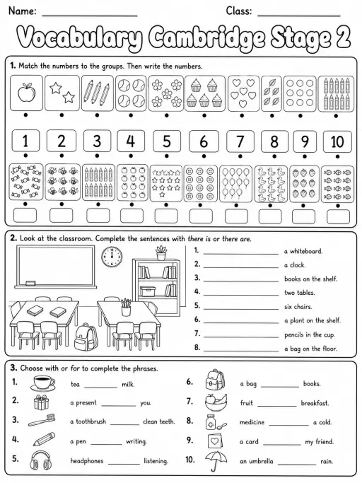 Vocabulary Cambridge Stage 2