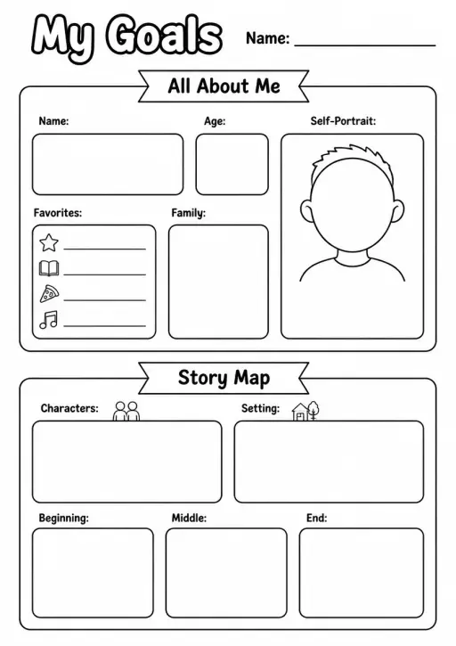 My Goals Graphic Organizer — Grade 3