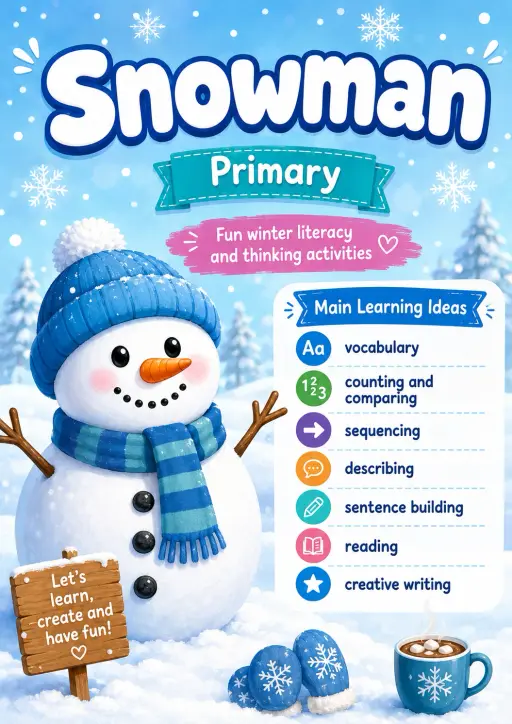 Snowman Worksheet Pack