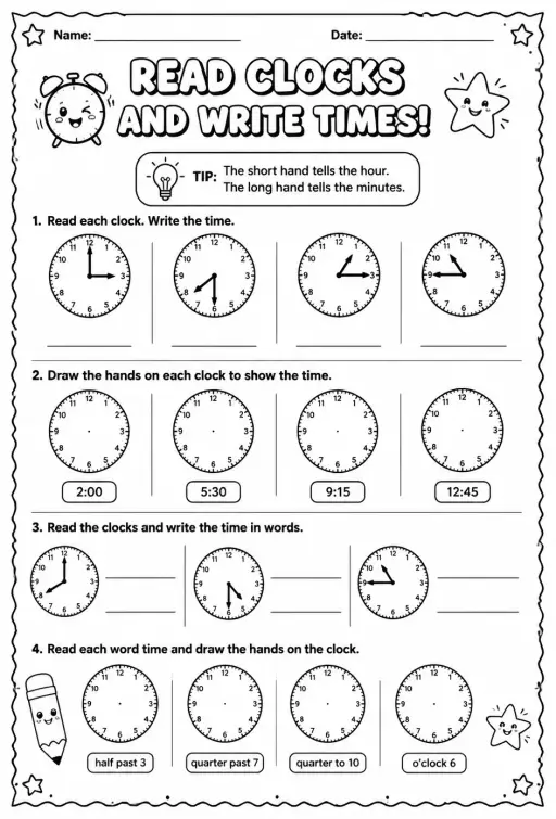Read clocks and write times
