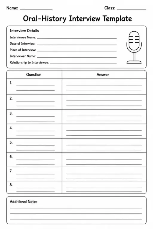 Oral-History Interview Template