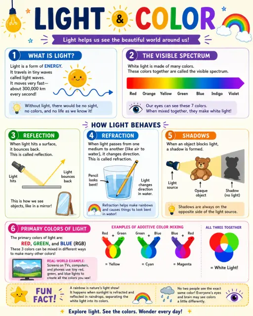 Light and Color Infographic