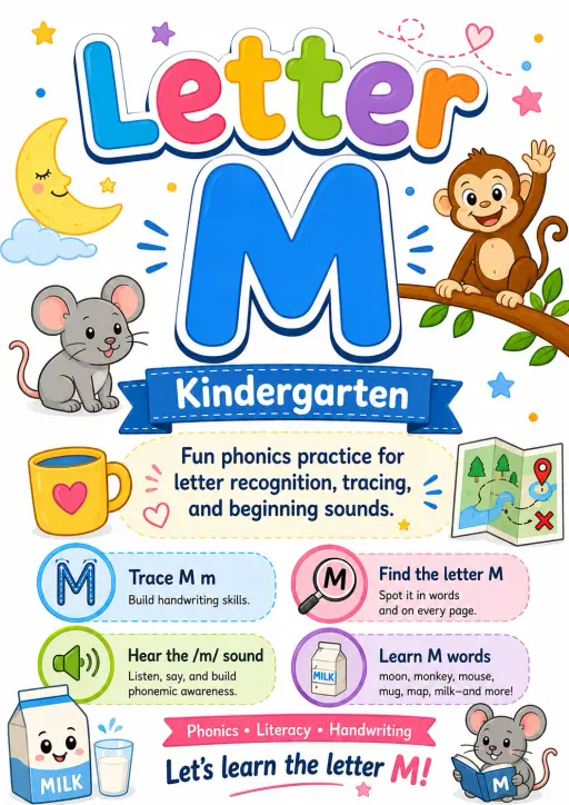 Letter M Worksheet Pack