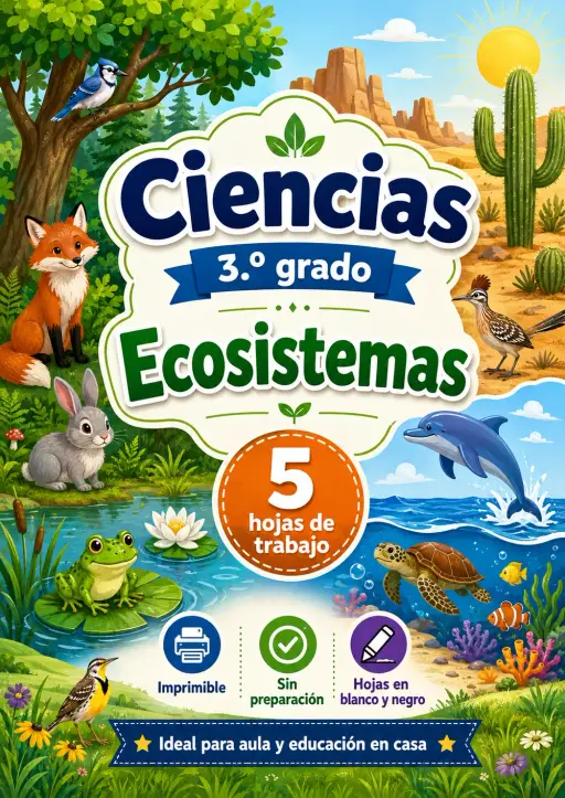 3.º grado - Ecosistemas - Paquete de ciencias en español