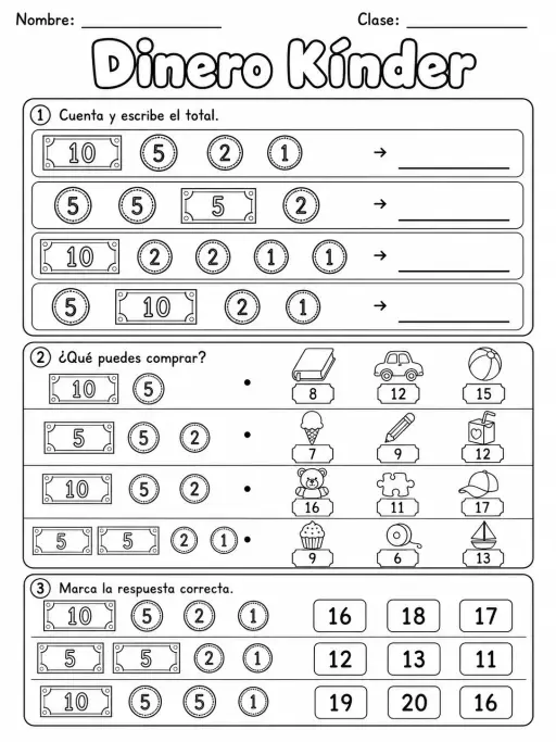 Dinero Kinder - Kindergarten - Conjunto 7