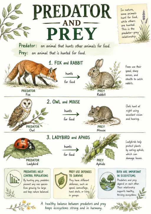 Predator and Prey Ecosystems Infographic