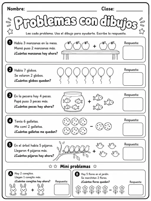 3.º grado - problemas matemáticos - Paquete de fichas