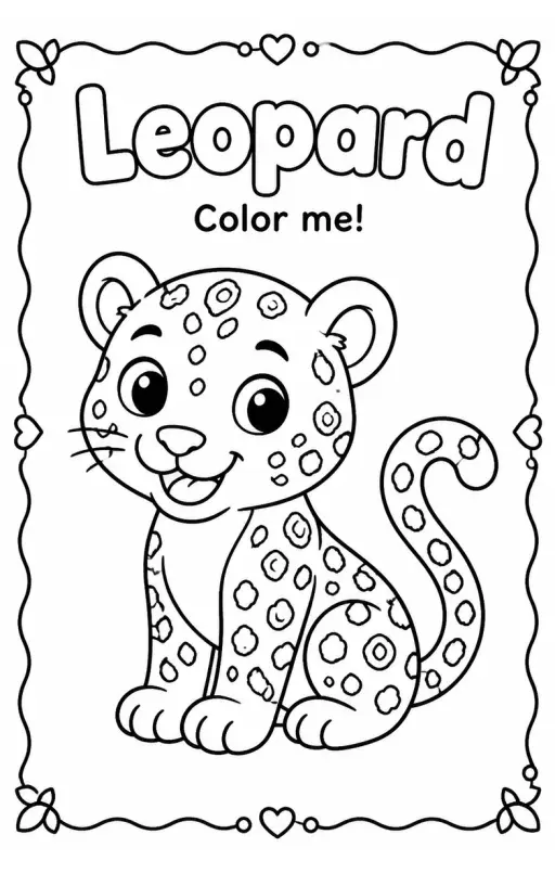 Leopard Coloring Pages