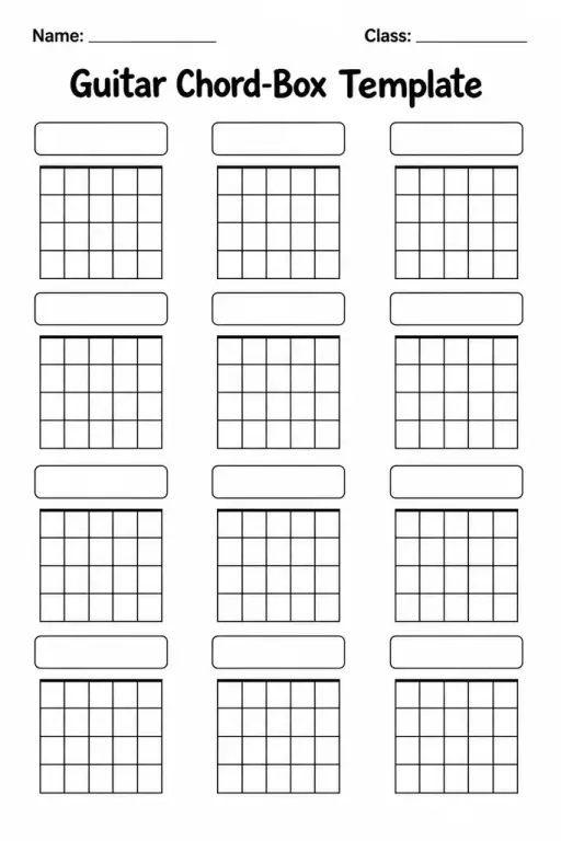 Guitar Chord-Box Template