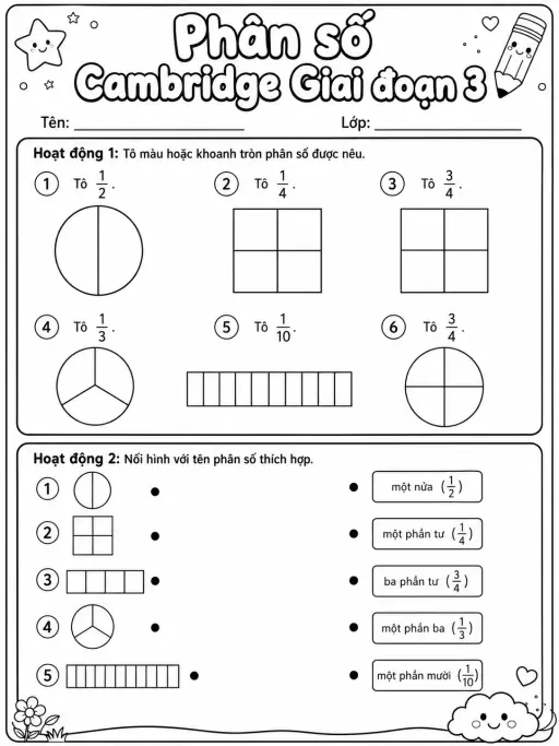 Phân số Cambridge Giai đoạn 5 - Gói bài tập 42