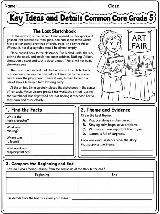 Key Ideas and Details Common Core Grade 5
