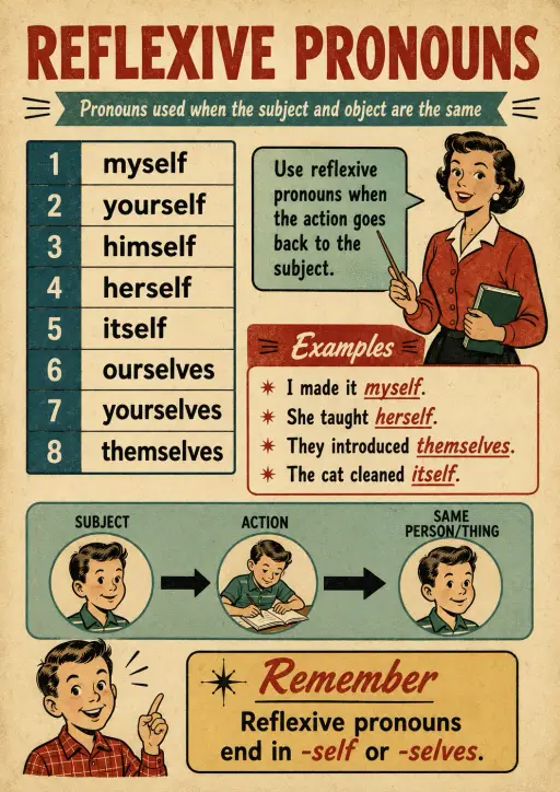 Reflexive Pronouns Infographic