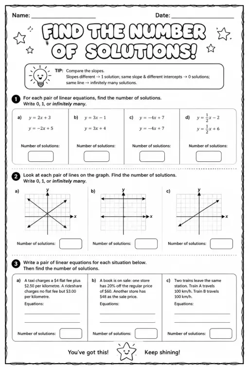 Find the number of solutions