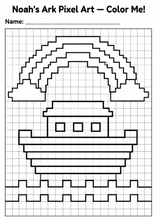 Noah's Ark Pixel Art