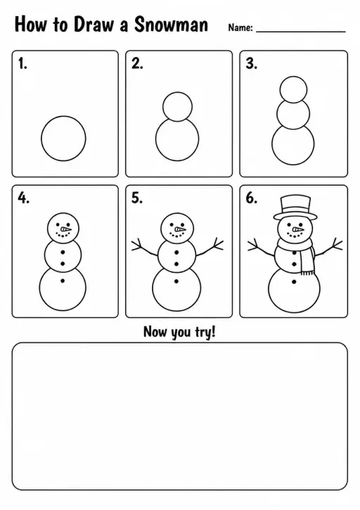 How to Draw a Snowman — Grade 3