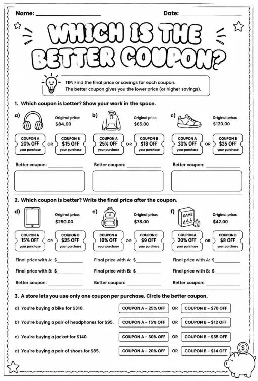 Which is the better coupon?