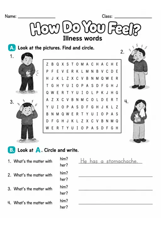 How Do You Feel? | Grade 2 Vocabulary Worksheet