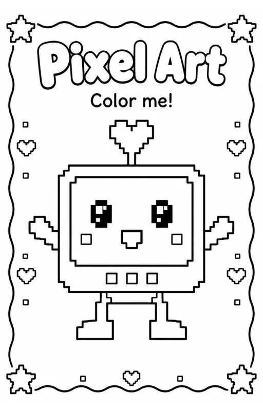Pixel Art Coloring Pages