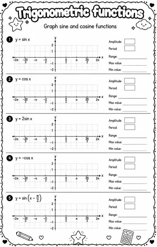 Graph sine and cosine functions
