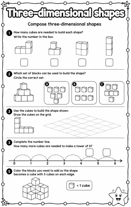 Compose three-dimensional shapes