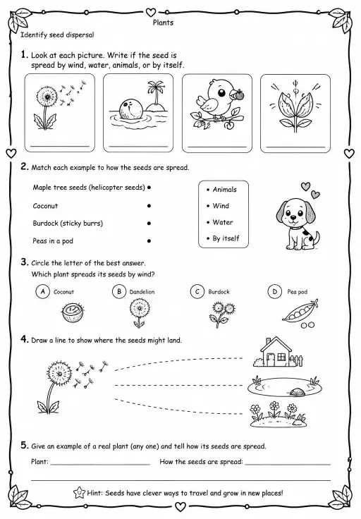 Identify seed dispersal