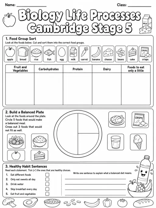 Biology Life Processes Cambridge Stage 5